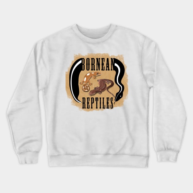 Bornean Reptiles Crewneck Sweatshirt by BorneanFrogShop